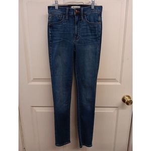 NWT Women's Madewell 10" Roadtripper Mid-Rise Jeans Skinny Dark Wash Size 23